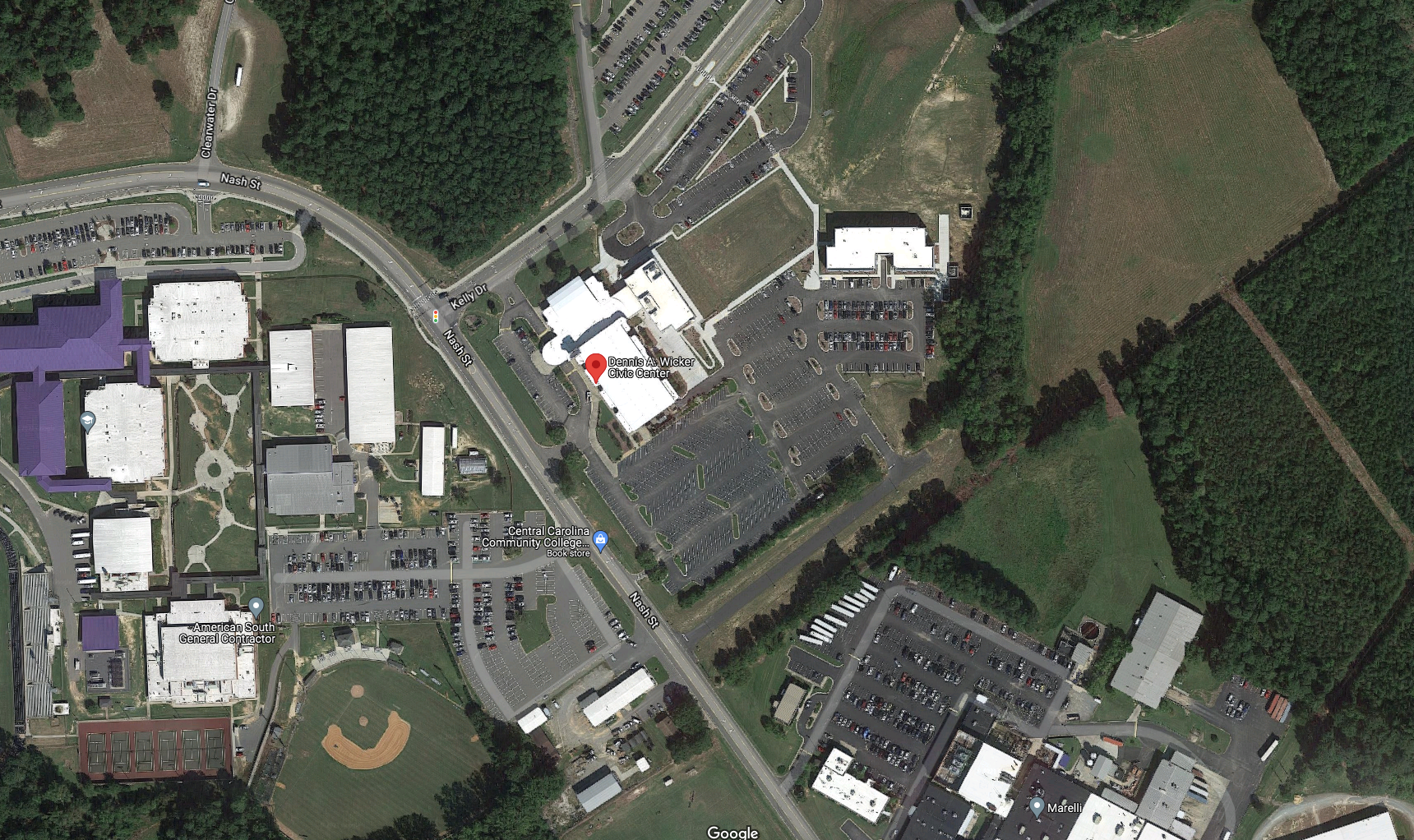 Dennis A. Wicker Civic Center Satellite View